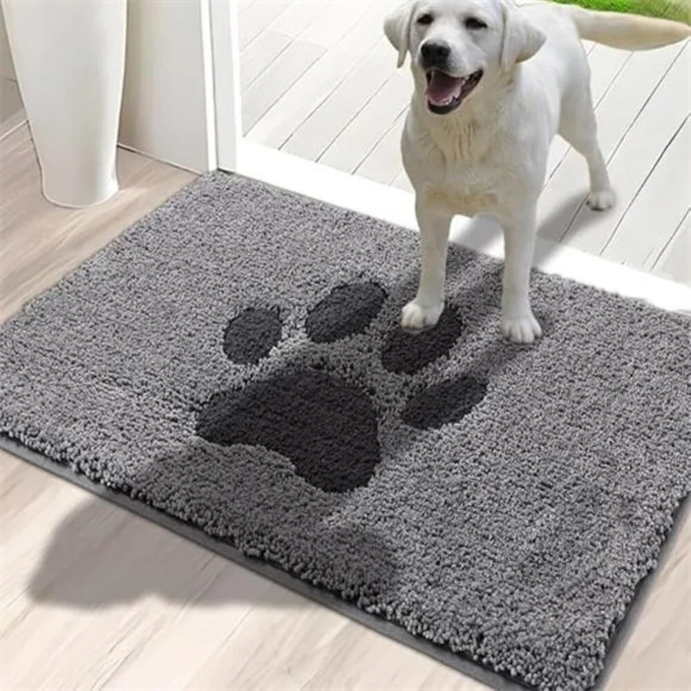 Door Mat Indoor, Dog Mats for Muddy Paws Super Absorbent, Low-Profile Entryway